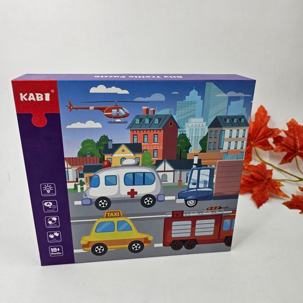 Wooden City Traffic Puzzle 500 Piece - Default Title - Odeez | Educational Toys Pakistan