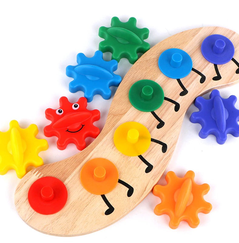 Colorful Rotating Gear Caterpillar - Default Title - Odeez | Educational Toys Pakistan