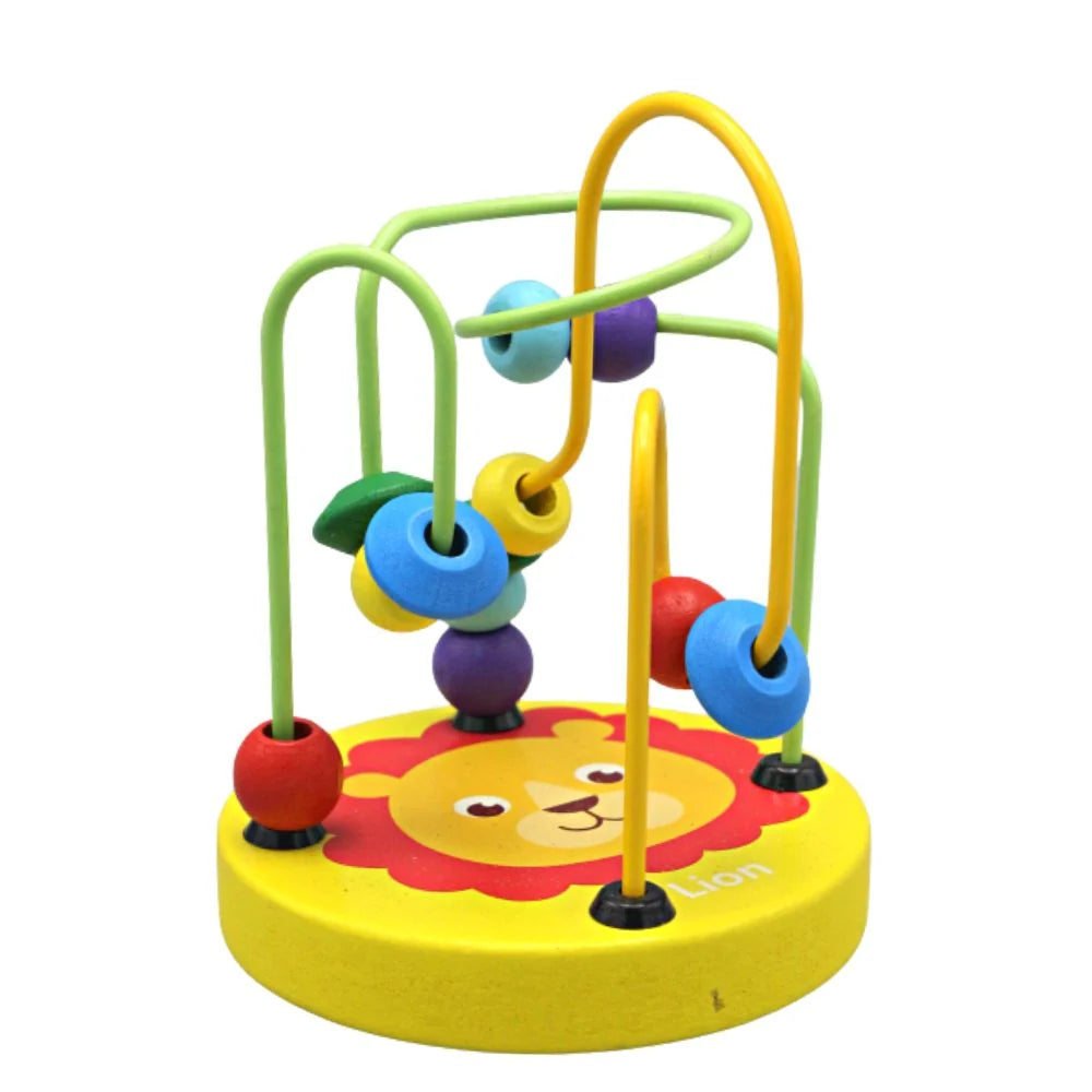 Cartoon Wooden Bead Maze Educational Activity Toy