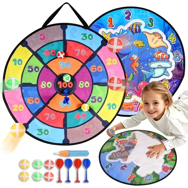 2in1 Sticky Ball Darts Board and Water Doodle Activity - 801