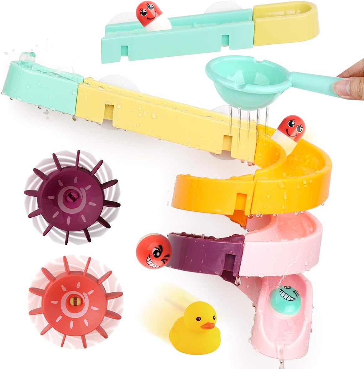 Bath Time Ball Track Water Play - 24 pieces - Default Title - Odeez | Educational Toys Pakistan