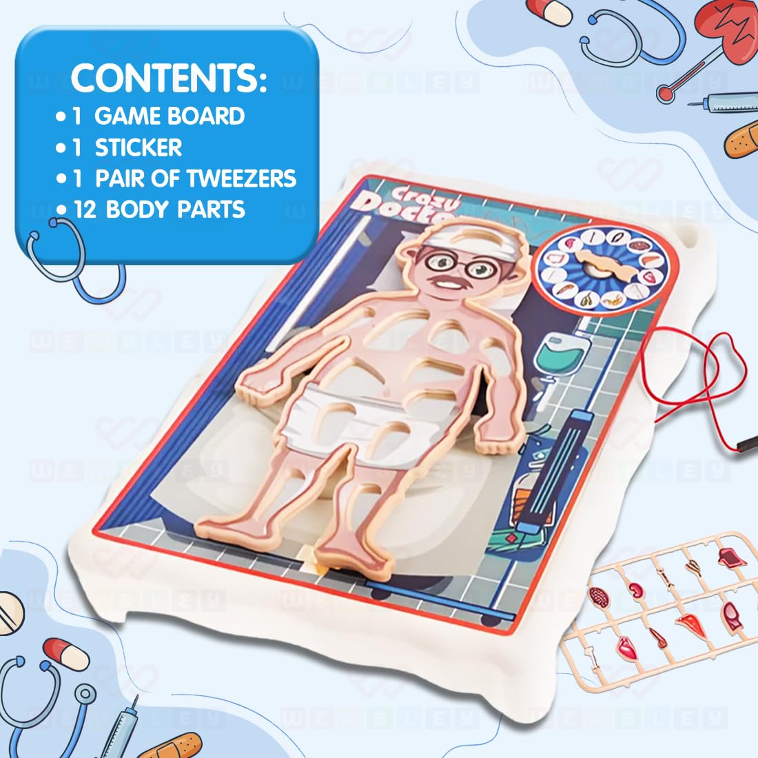 Electronic Crazy Doctor Human Body Organ Surgery Operation Kit - 953