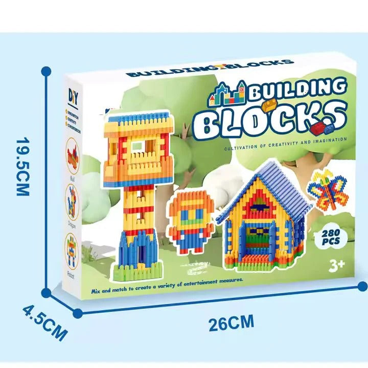 Creative interlinking Building Blocks Set 280 pieces - 628