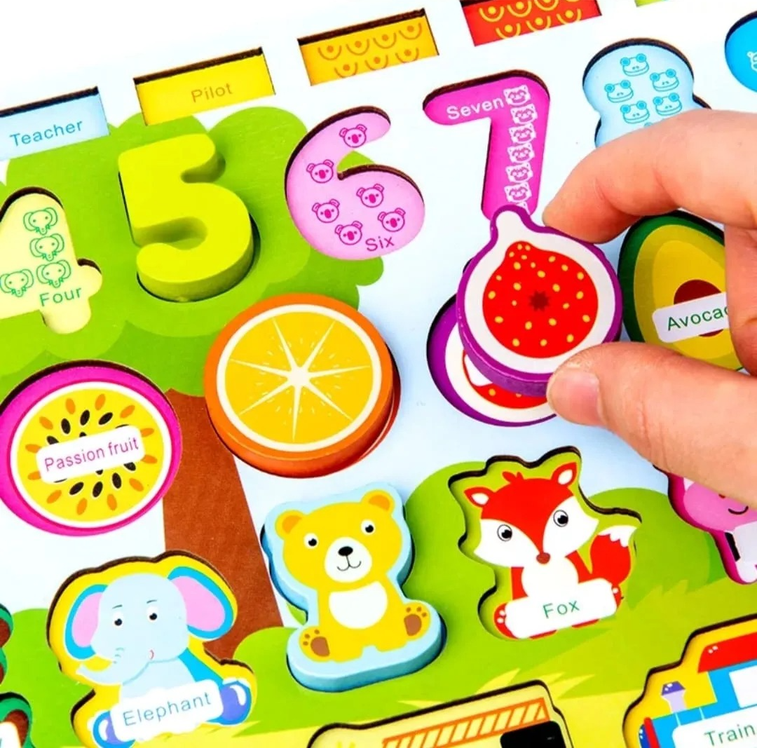 7 in 1 Logarithmic Learning Wooden Board - Default Title - Odeez | Educational Toys Pakistan