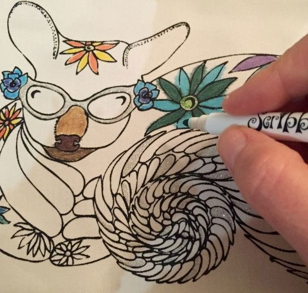 Coloring Fabric Pouch with Marker Random Design - 387 - Default Title - Odeez | Educational Toys Pakistan