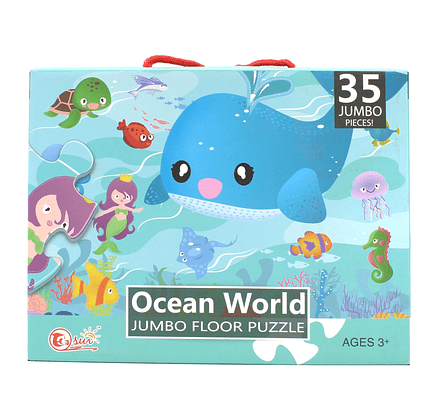 Ocean World Jumbo Floor Puzzle - 35 pieces - Default Title - Odeez | Educational Toys Pakistan