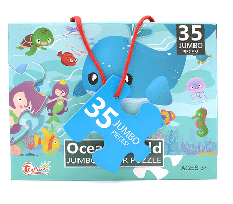 Ocean World Jumbo Floor Puzzle - 35 pieces - Default Title - Odeez | Educational Toys Pakistan