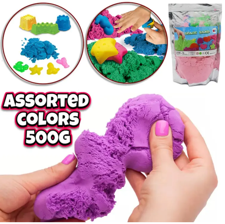 Creative Play Kinetic Sand 500g Bag with Molds - 587