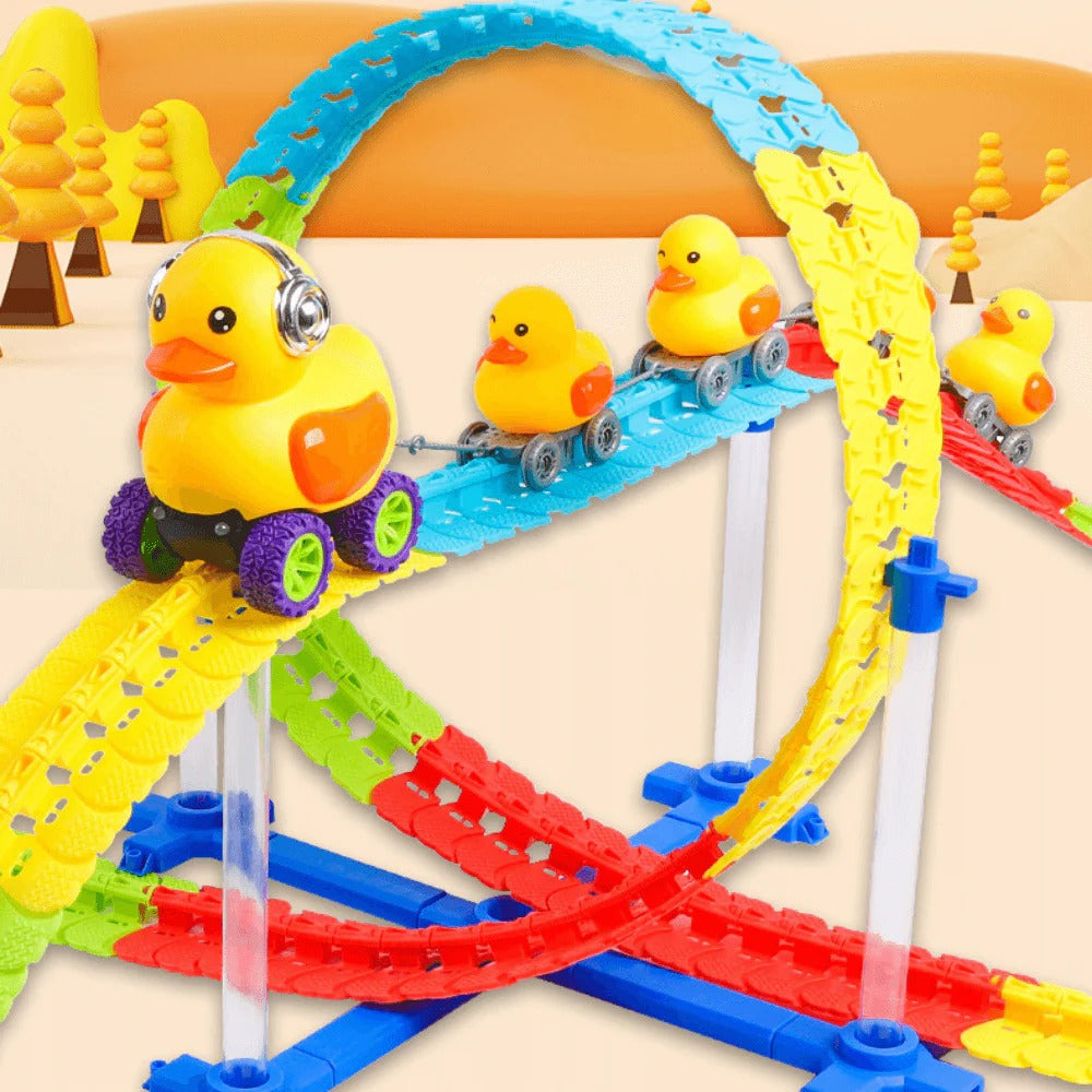 Duck Track Roller Coaster Toy with Sounds and Lights - 897