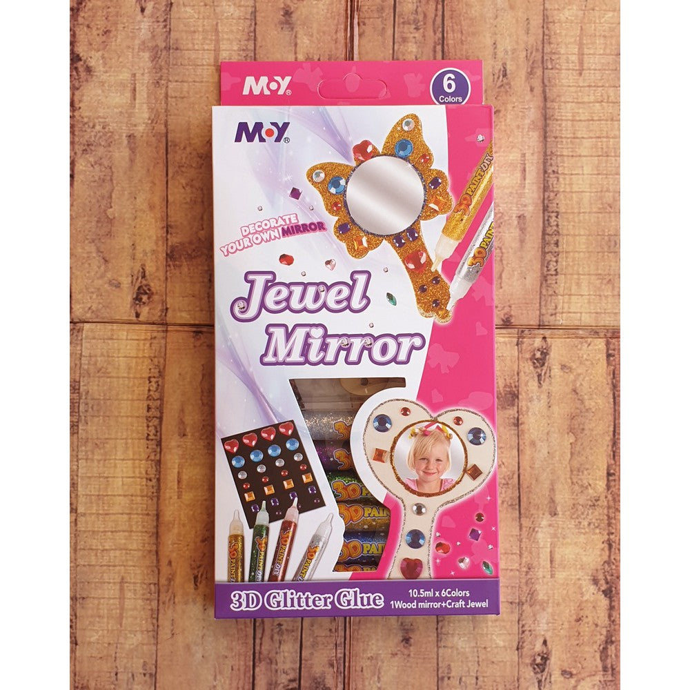 DIY Jewel Mirror 3D Glitter Glue Art Kit - 108 - Default Title - Odeez | Educational Toys Pakistan 