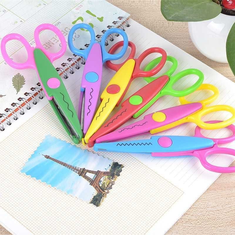 Craft Steel Lace Scissor for Kids Random Design - 017 - Default Title - Odeez | Educational Toys Pakistan 