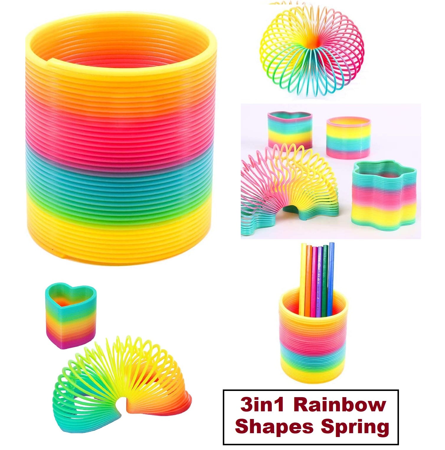 3 in 1 Rainbow Vibrant Circle Spring Set - 301 - Default Title - Odeez | Educational Toys Pakistan 