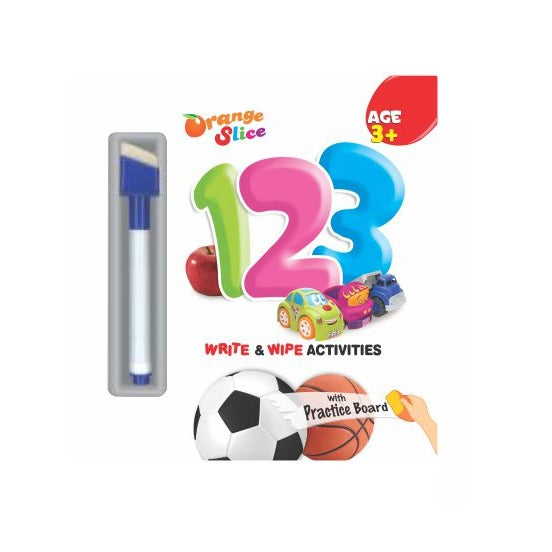 123 Numbers Write & Wipe Activity Book - 821 - Default Title - Odeez | Educational Toys Pakistan 