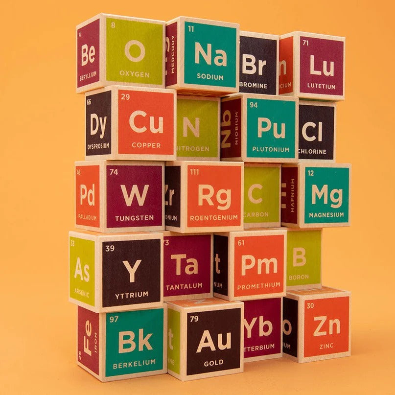 Periodic Table Elemental Wooden Blocks - 20 Pieces - Default Title - Odeez | Educational Toys Pakistan 