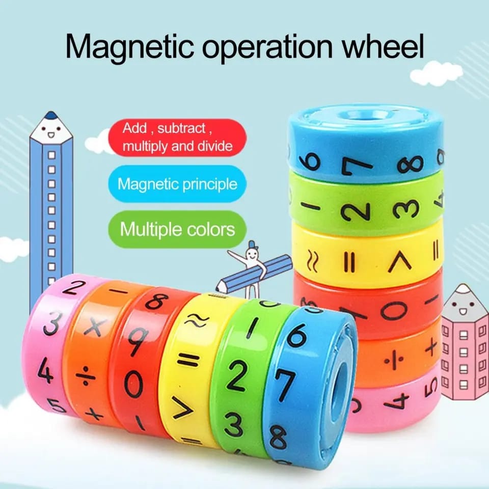 Mini Rotating Magnetic Math Operation Wheel - 313 - Default Title - Odeez | Educational Toys Pakistan 