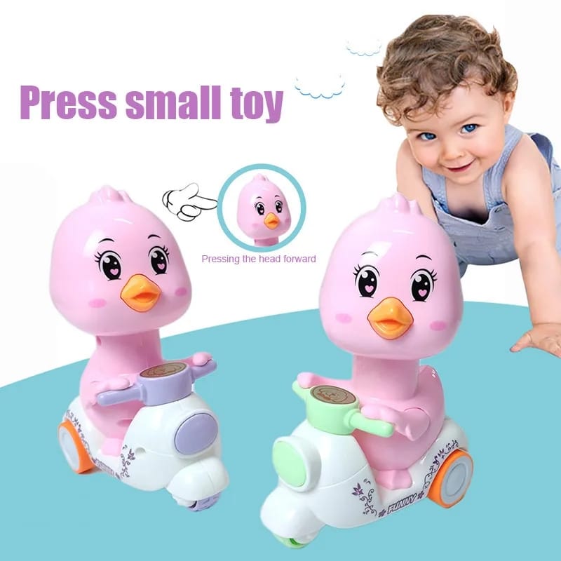 Press & Go Cartoon Chick Motorcycle - 866 - Default Title - Odeez | Educational Toys Pakistan 