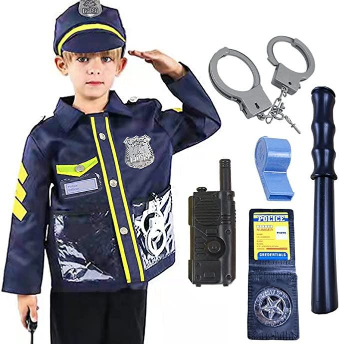 Kids Police Costume with Pretend Play Accessories - 003 - Default Title - Odeez | Educational Toys Pakistan 