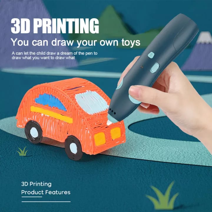 3D Pen - Rechargeable Fun Printing & Drawing Tool for Kids & Artists - Default Title - Odeez | Educational Toys Pakistan 