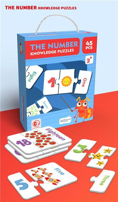 Number Matching Jigsaw Puzzles - 45 pieces - Default Title - Odeez | Educational Toys Pakistan 