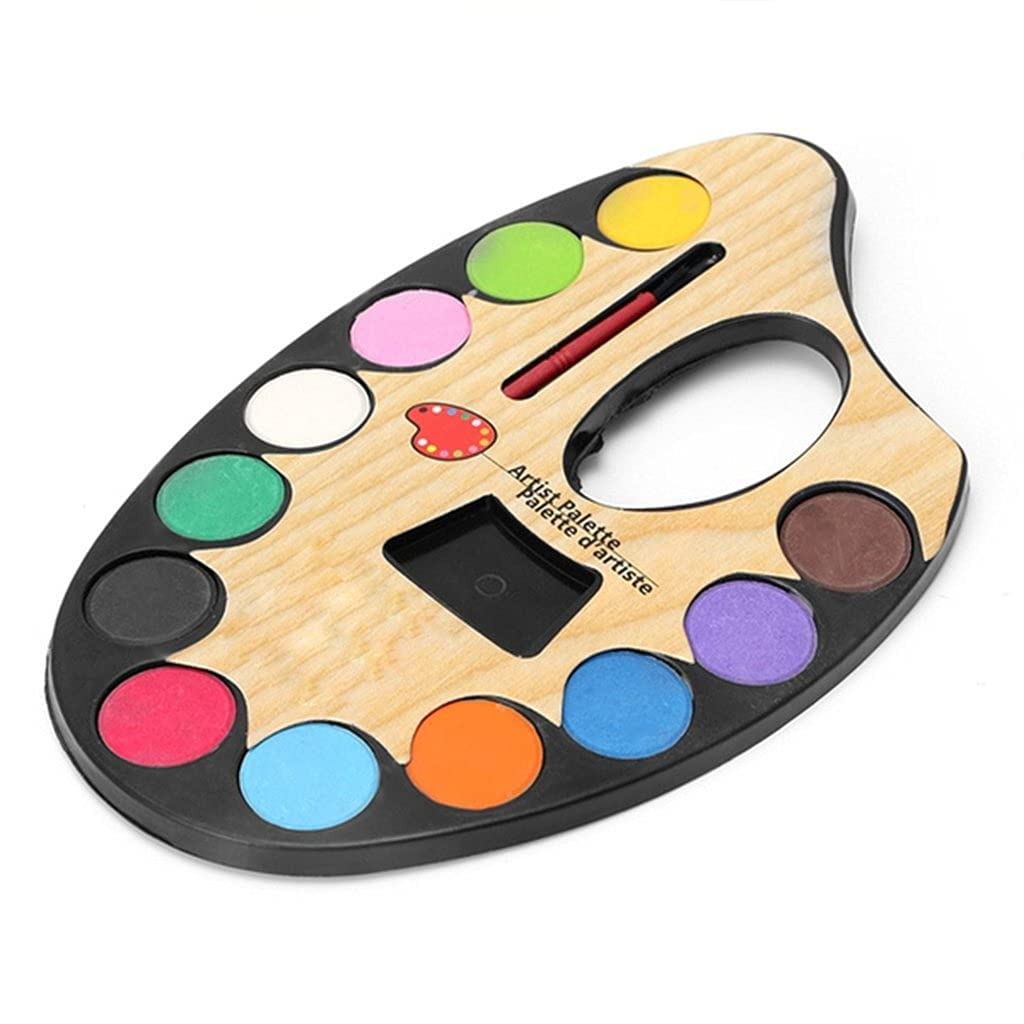 Plastic Artist Palette Kit 12 Colors Large - 237 - Default Title - Odeez | Educational Toys Pakistan 