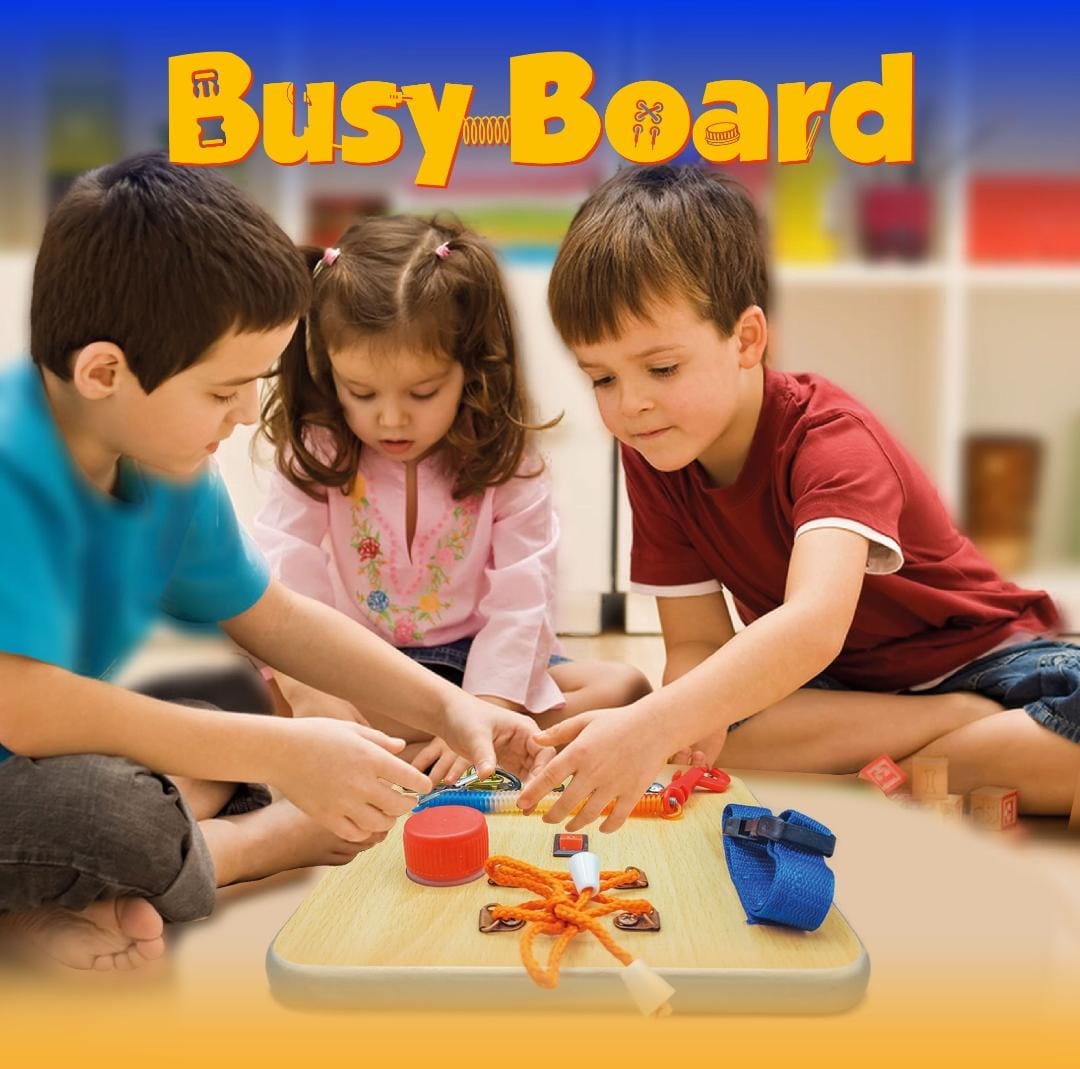 Wooden Small Montessori Busy Activity Learning Board - 007 - Odeez – Shop Learning & Educational Toys Online in Pakistan