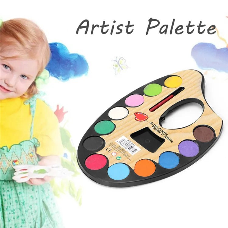 Plastic Artist Palette Kit 12 Colors Small - 240 - Default Title - Odeez | Educational Toys Pakistan 