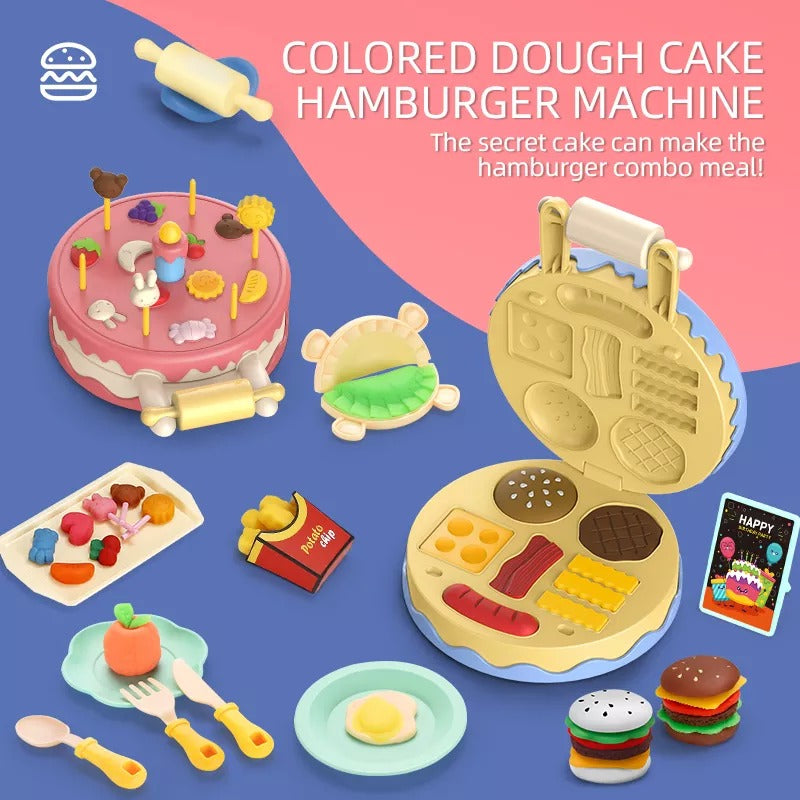 DIY Delicious Burger & Cake Clay Machine Set - 002 - Default Title - Odeez | Educational Toys Pakistan 