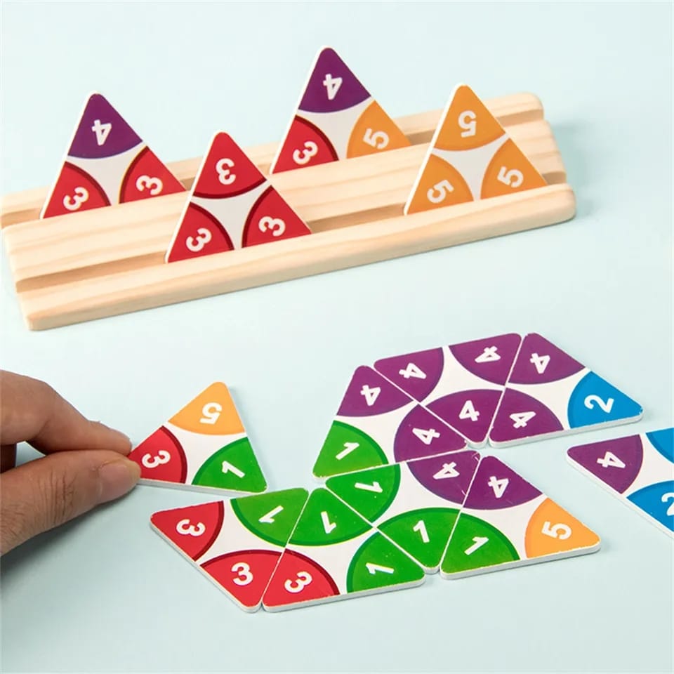 Triangle Numbers Wooden Jigsaw Puzzle - 997 - Default Title - Odeez | Educational Toys Pakistan 
