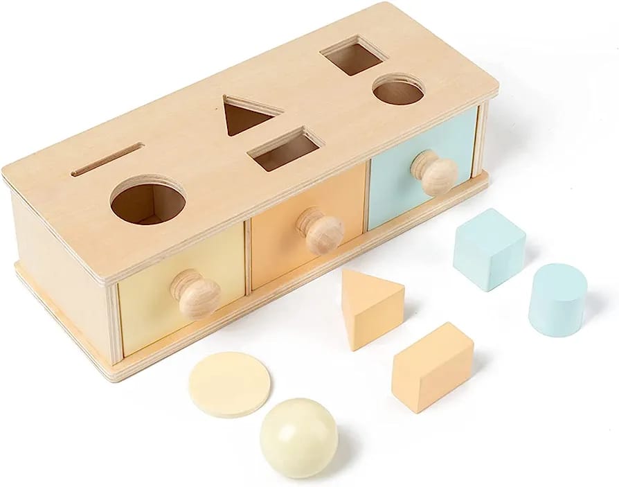 Shape Sorter and Object Permanence Montessori Box - 002 - Default Title - Odeez | Educational Toys Pakistan 