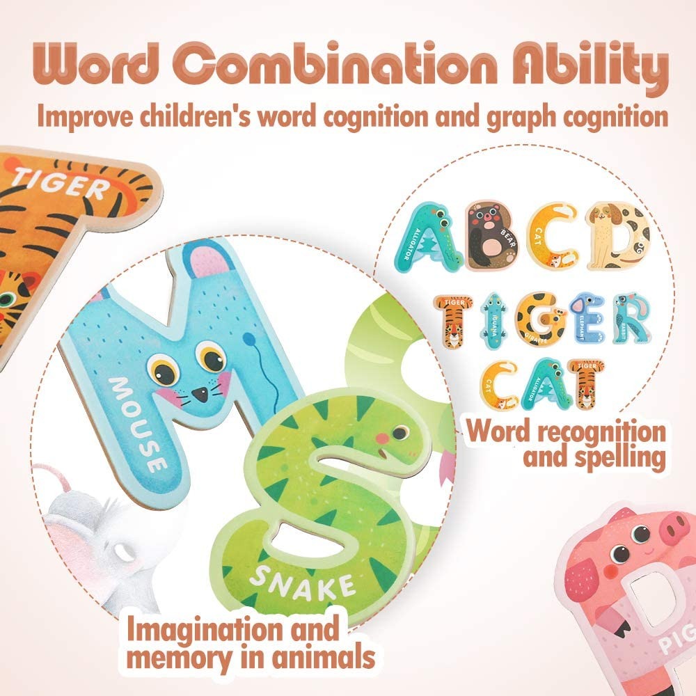 ABC Uppercase Animal Foam Magnet Kit - 006 - Default Title - Odeez | Educational Toys Pakistan 