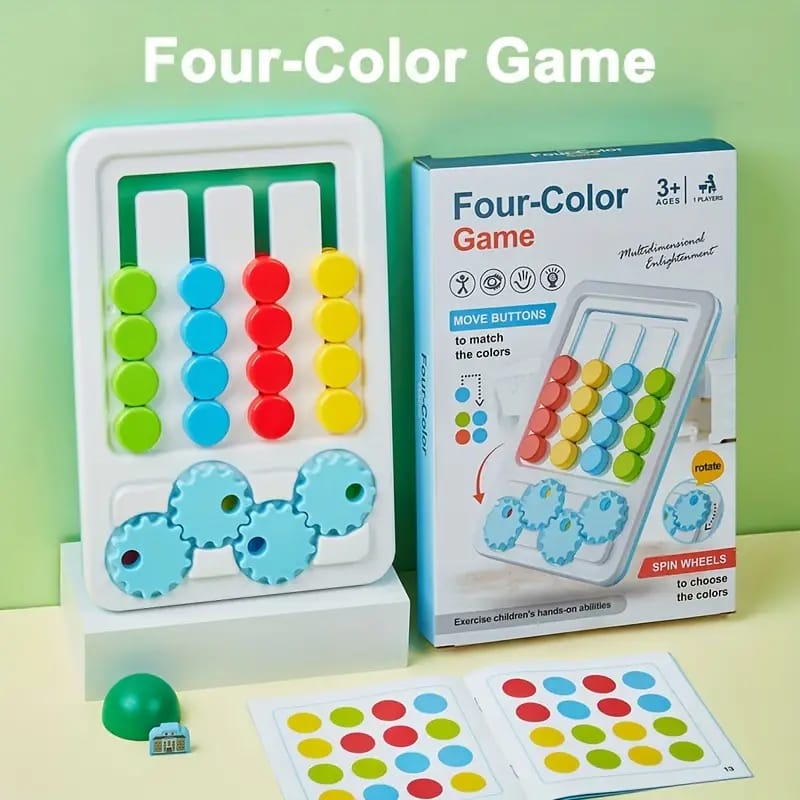 2in1 Four Color Matching Gear Pattern Logic Game - 006 - Default Title - Odeez | Educational Toys Pakistan 