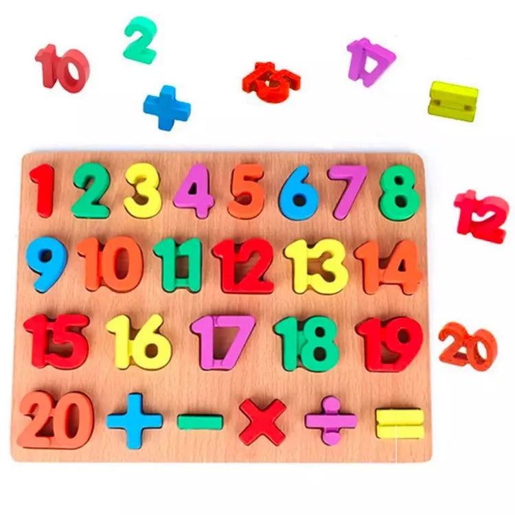 3D Wooden Number Learning Board - 1 to 20 - Default Title - Odeez | Educational Toys Pakistan 