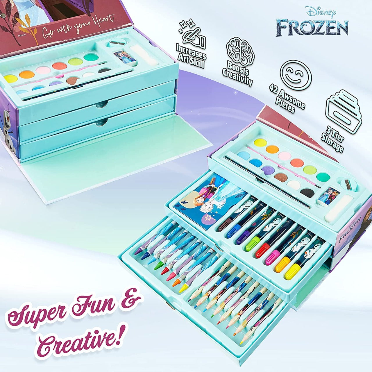 54pcs Kids Painting & Drawing Art Set - Random Character - Default Title - Odeez | Educational Toys Pakistan 