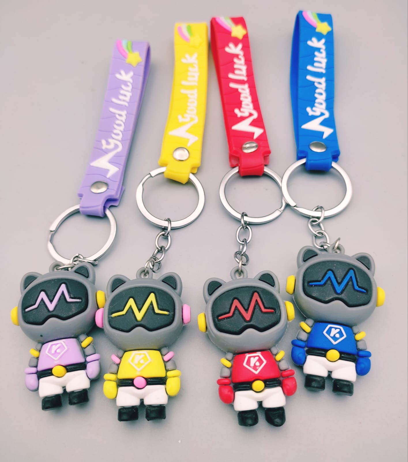 Cute Cat Robots Rubber Keychain for Kids - 487 - Default Title - Odeez | Educational Toys Pakistan 