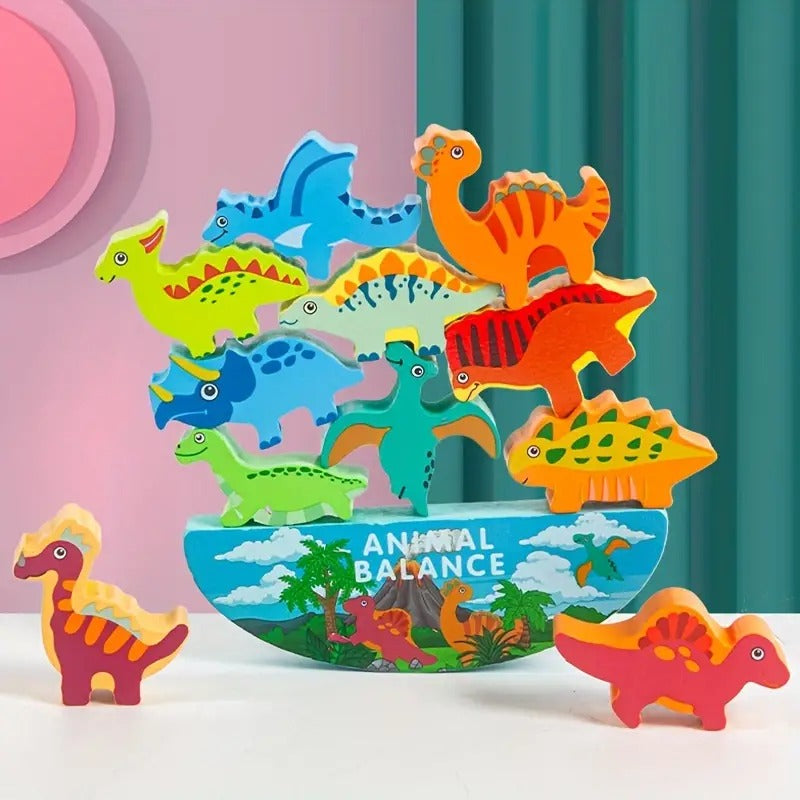 Dinosaur Animal Balance Stacking Blocks - 876 - Default Title - Odeez | Educational Toys Pakistan 