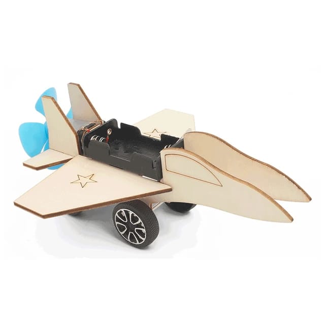 DIY STEM Electric Aircarft Jet Wooden Experiment Kit - 575 - Default Title - Odeez | Educational Toys Pakistan 