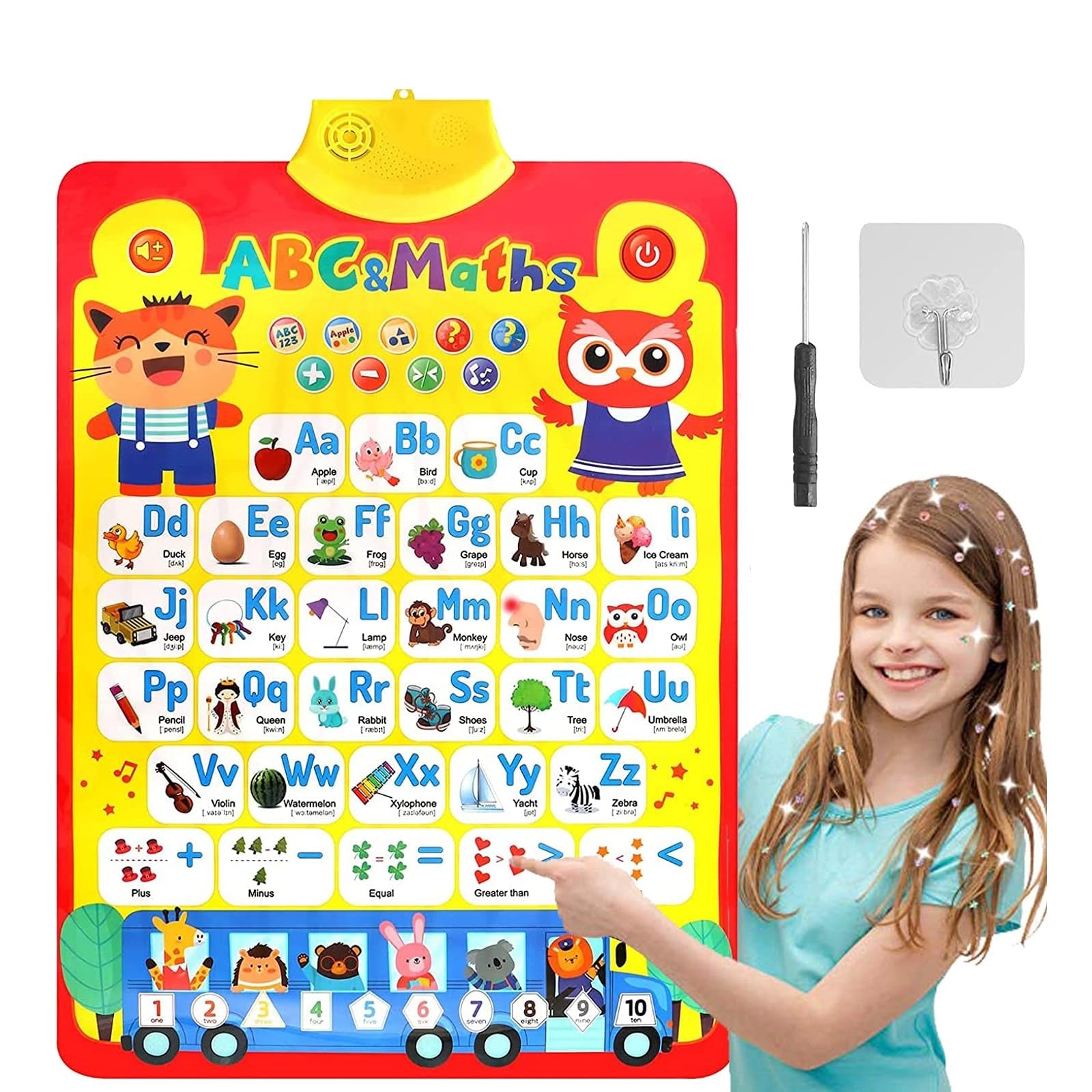 Interactive Alphabet and Number Talking Wall Chart - 796 - Default Title - Odeez | Educational Toys Pakistan 