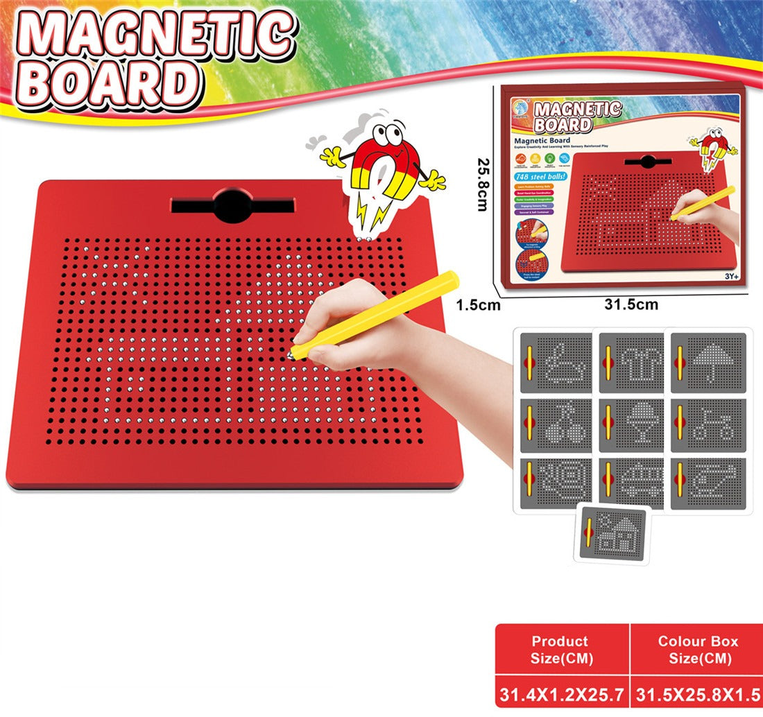 Magnetic Free Hand Writing Pad with Pattern Cards - 740 Balls - Default Title - Odeez | Educational Toys Pakistan 