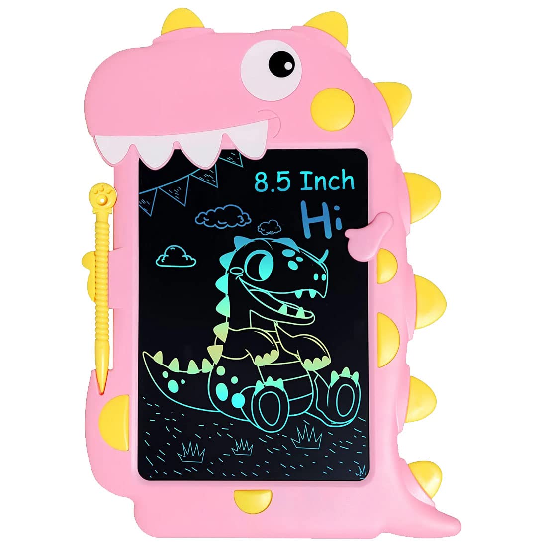 Multicolor Dinosaur Writing Tablet for Kids 8.5 inches - Random Color - Default Title - Odeez | Educational Toys Pakistan 