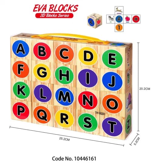 High Quality Foam Alphabets Learning Cube with Pictures - 201 - Default Title - Odeez | Educational Toys Pakistan 