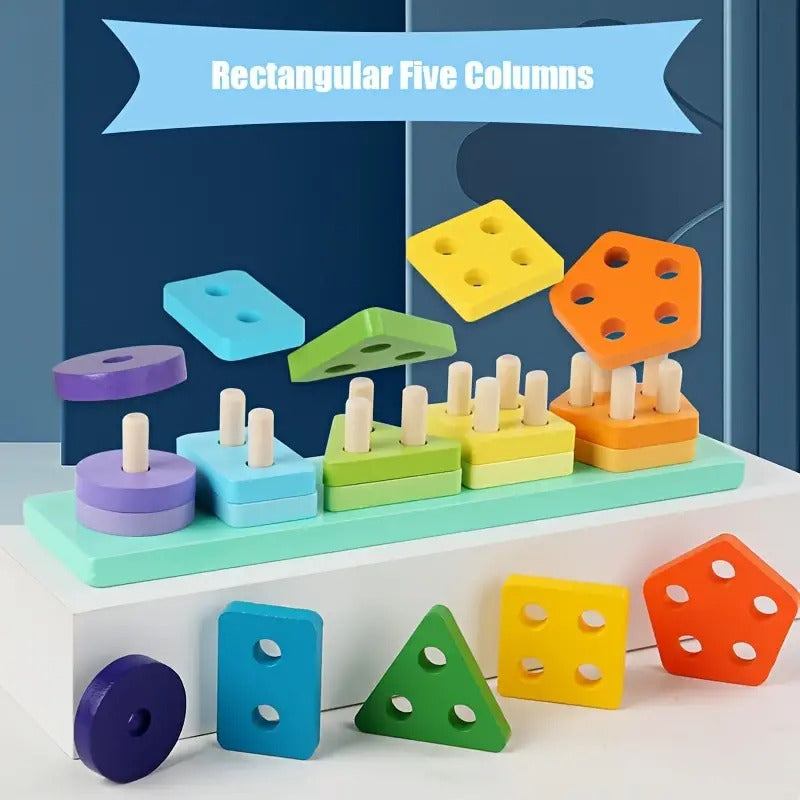 Geometrical Shape Five Sets of Column - 61B - Default Title - Odeez | Educational Toys Pakistan 