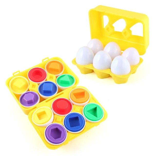 Matching Eggs Color Recognition & Shape 6 Pieces - F24 - Default Title - Odeez | Educational Toys Pakistan 