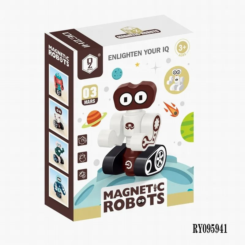 Planet Robots Magnetic Blocks Set - Mars 3 - Default Title - Odeez | Educational Toys Pakistan 