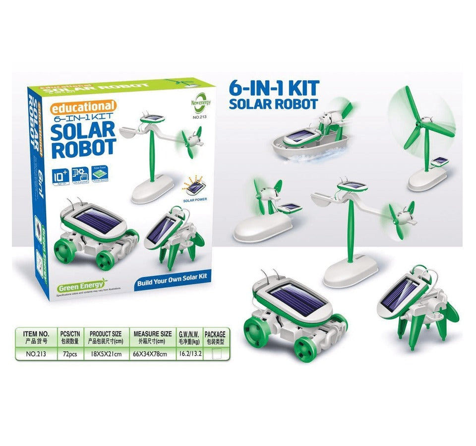 6 in 1 Smart Solar Robot Experiment Kit - Default Title - Odeez | Educational Toys Pakistan 