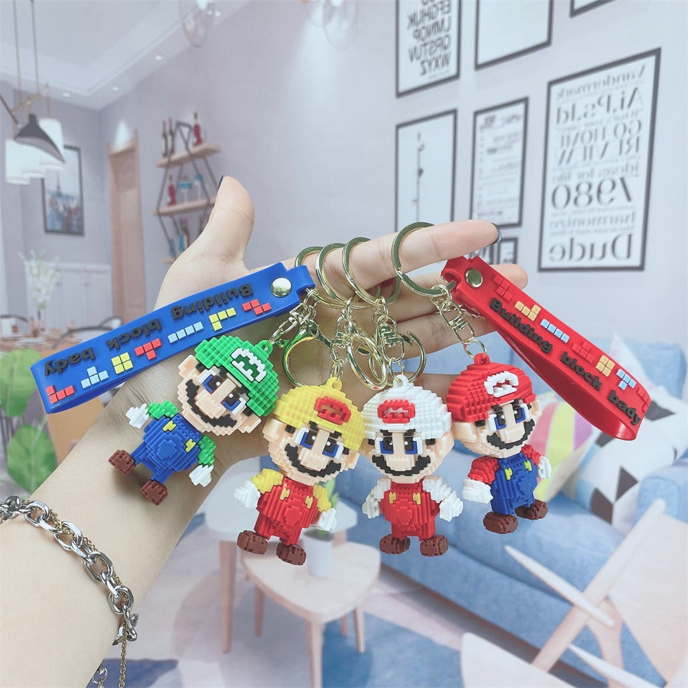 Pixel Super Mario Bro Keychain without Strap - 467 - Default Title - Odeez | Educational Toys Pakistan 