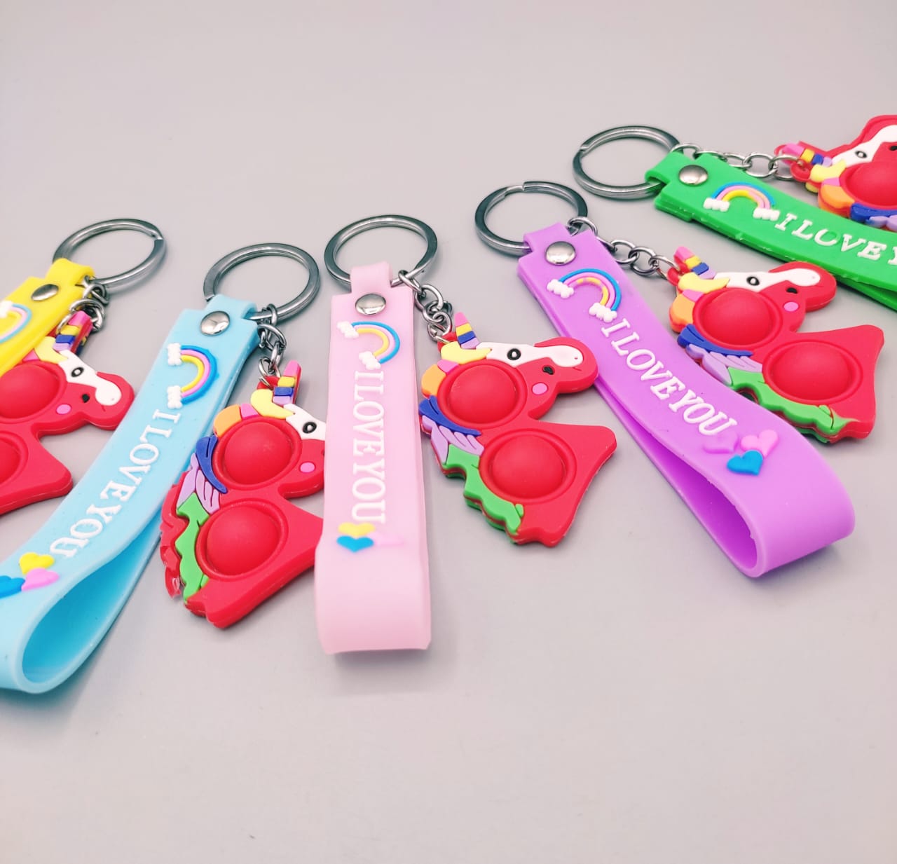 Colorful Unicorn Pop it Strap Keychain - 493 - Default Title - Odeez | Educational Toys Pakistan 