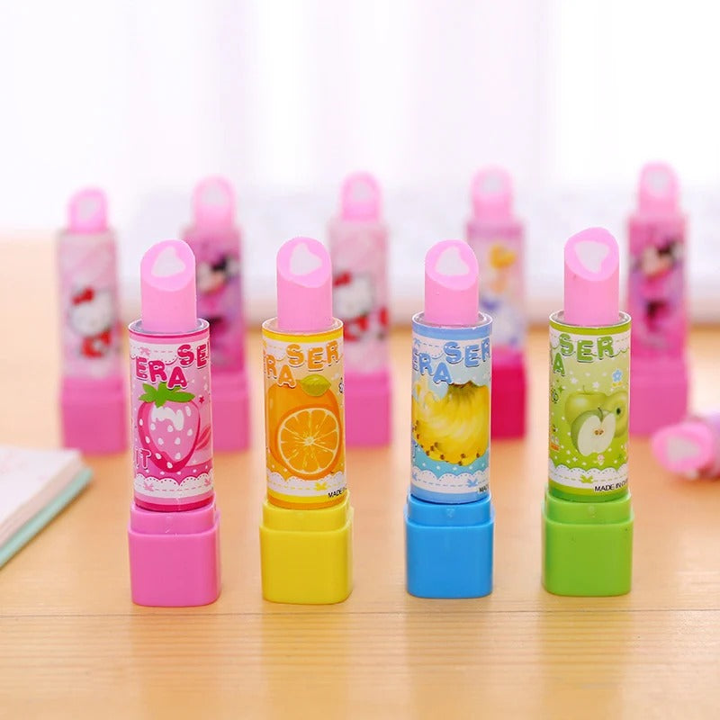 Cute Lipstick Design Eraser Random Design - 812 - Default Title - Odeez | Educational Toys Pakistan 