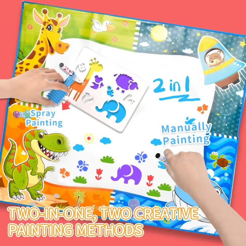 2in1 Write and Spray Painting Magic Blanket - Animal - Default Title - Odeez | Educational Toys Pakistan 
