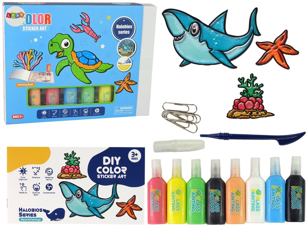 DIY Sea Animal Furniture Window Stickers 8 Colours Glitter - 013 - Default Title - Odeez | Educational Toys Pakistan 