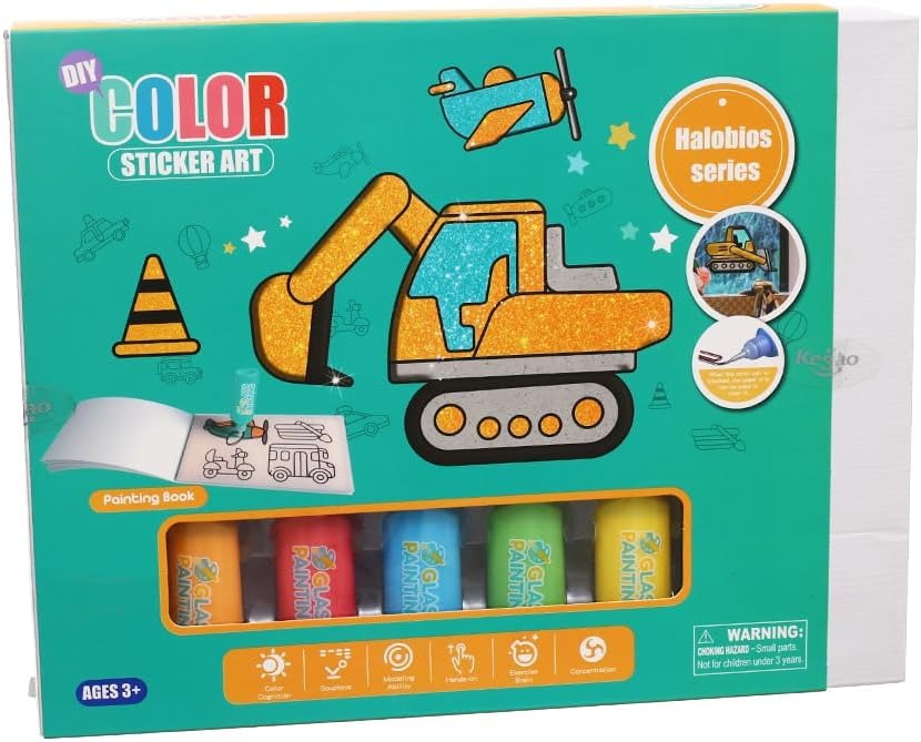 DIY Transport Furniture Window Stickers 8 Colours Glitter - 014 - Default Title - Odeez | Educational Toys Pakistan 